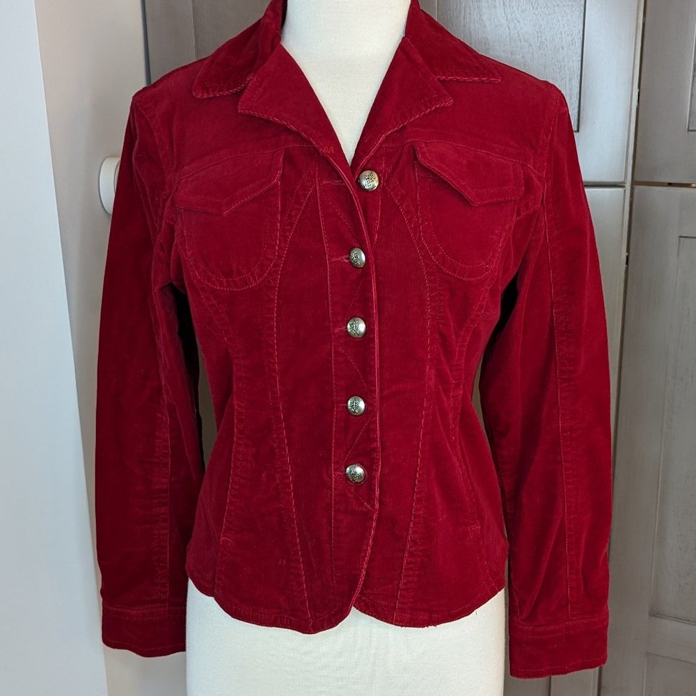 Dress Barn Jacket - Red Thin Thread Corduroy - Size M